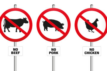 Vegetarian Meatless Prohibition Sign